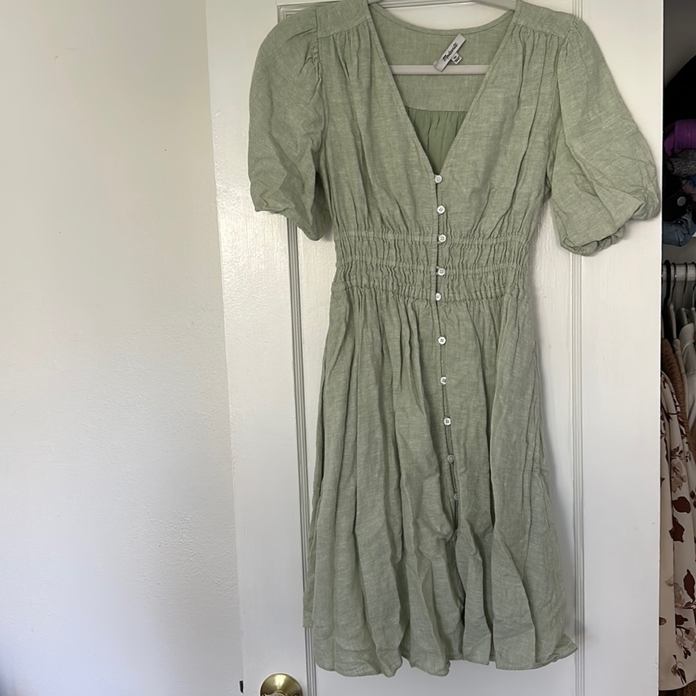 Puff sleeve Madewell mini dress